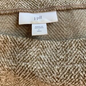 J. Jill Textured Midi Dress - Tan and Cream